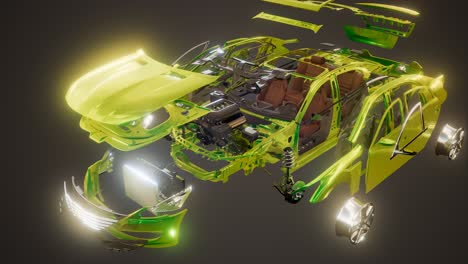 Disassembled-Car-with-Visible-Parts
